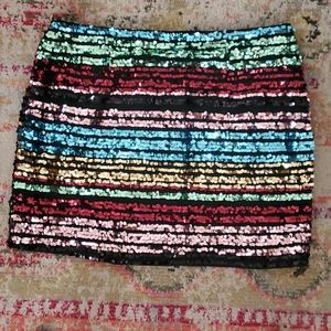 Sequin mini skirt